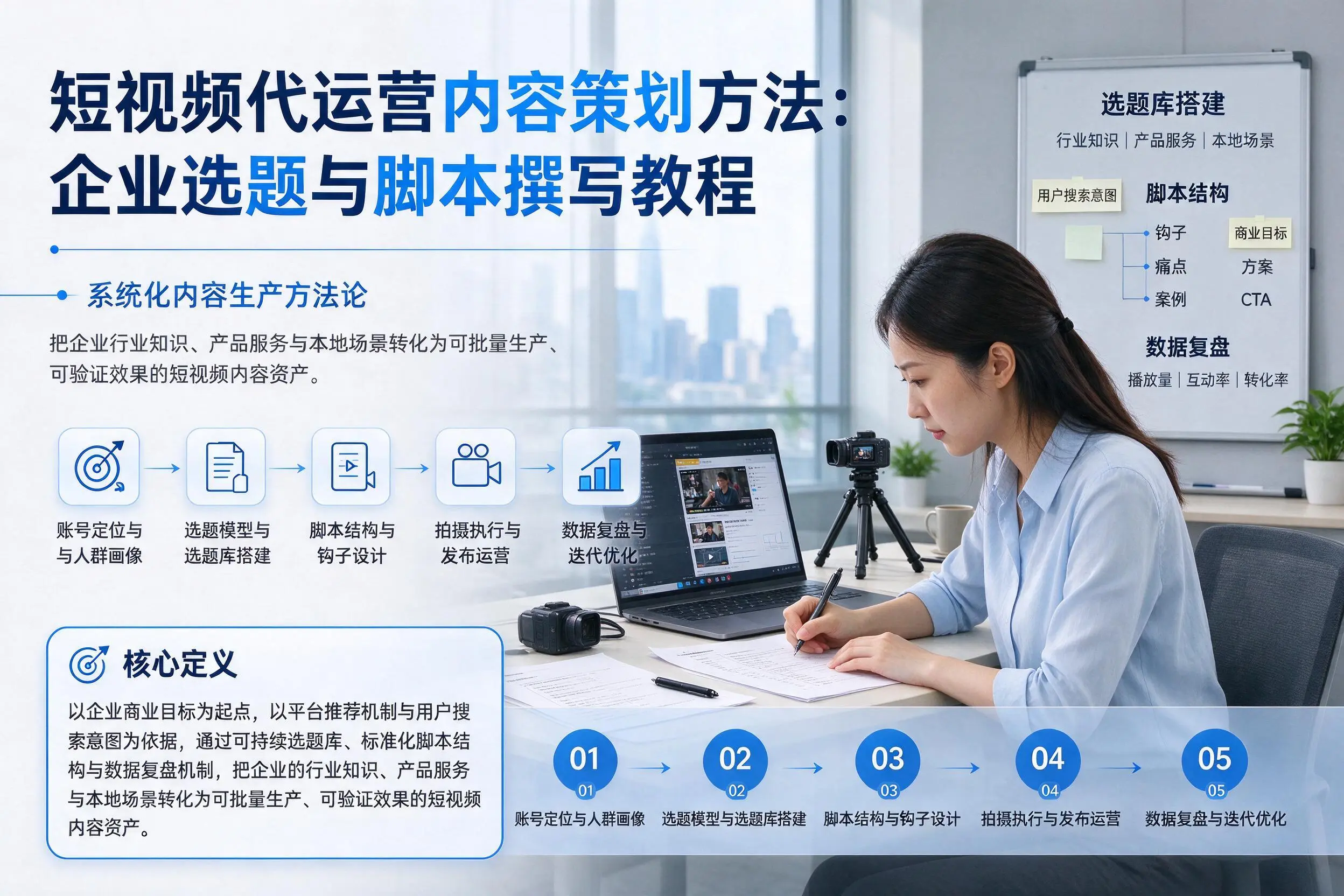 短视频代运营内容策划方法：萍乡企业选题与脚本撰写教程