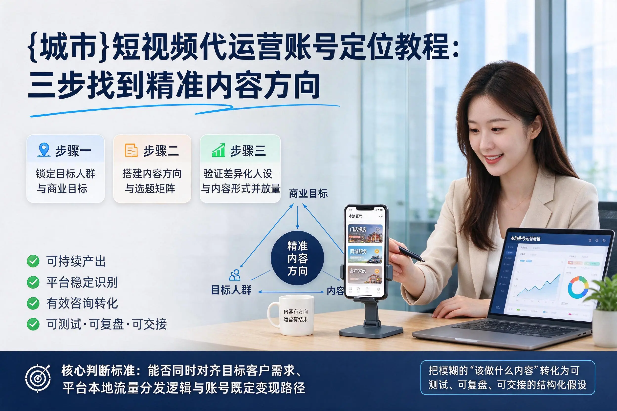 萍乡短视频代运营账号定位教程：三步找到精准内容方向