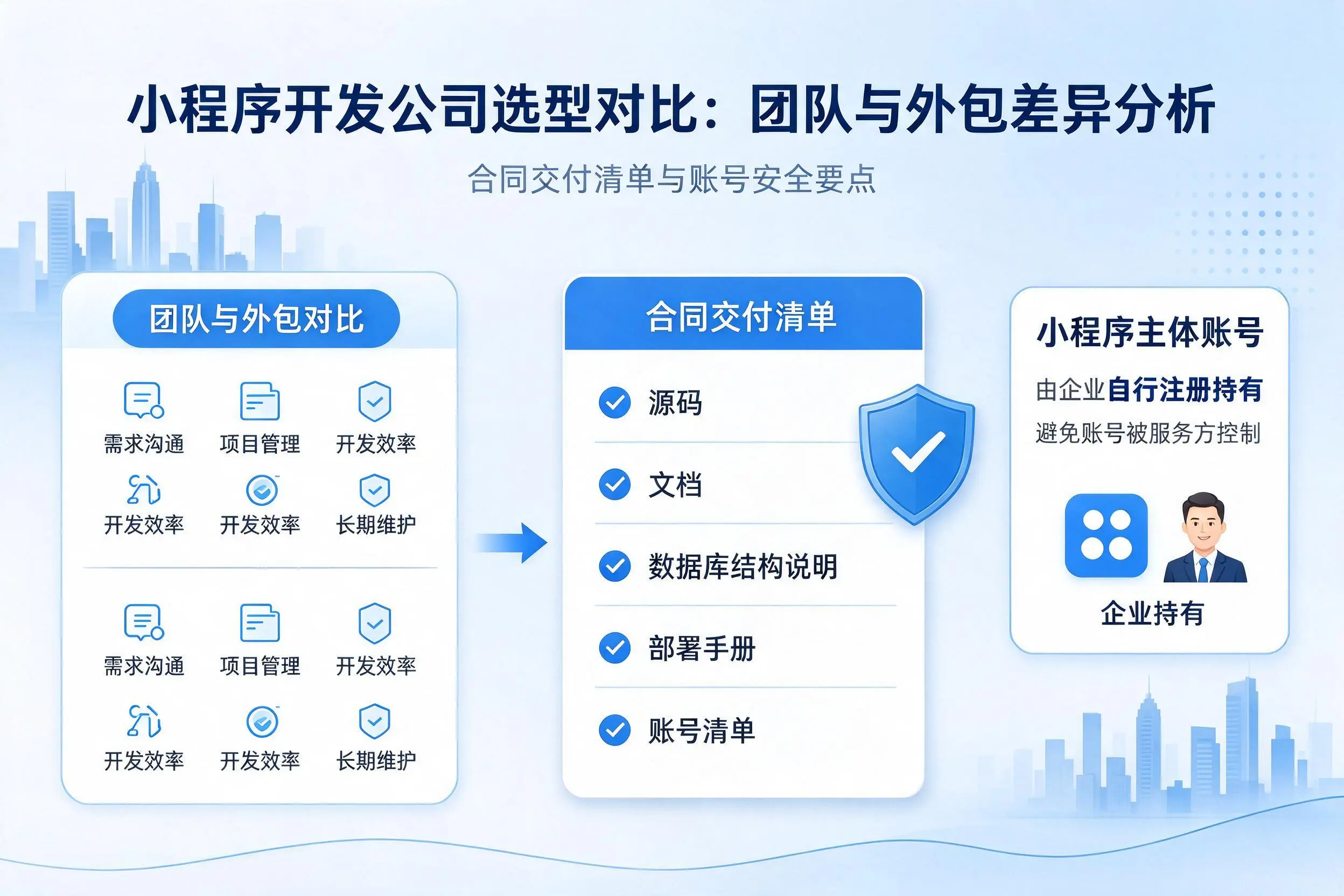 萍乡小程序开发公司选型对比：团队与外包差异分析