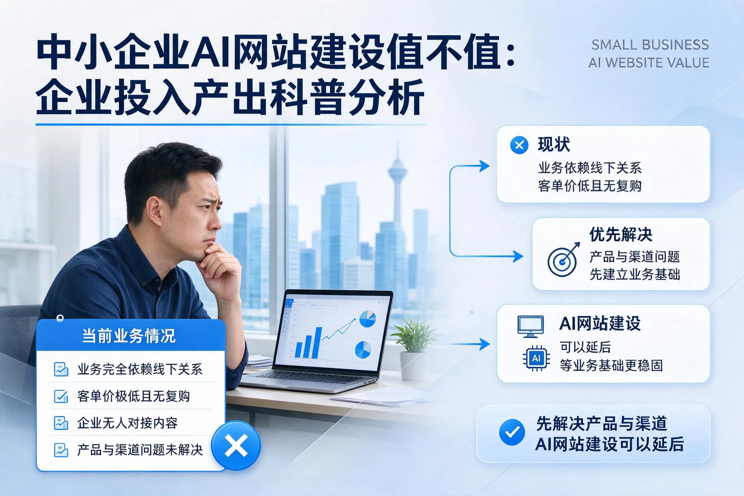 中小企业AI网站建设值不值：萍乡企业投入产出科普分析