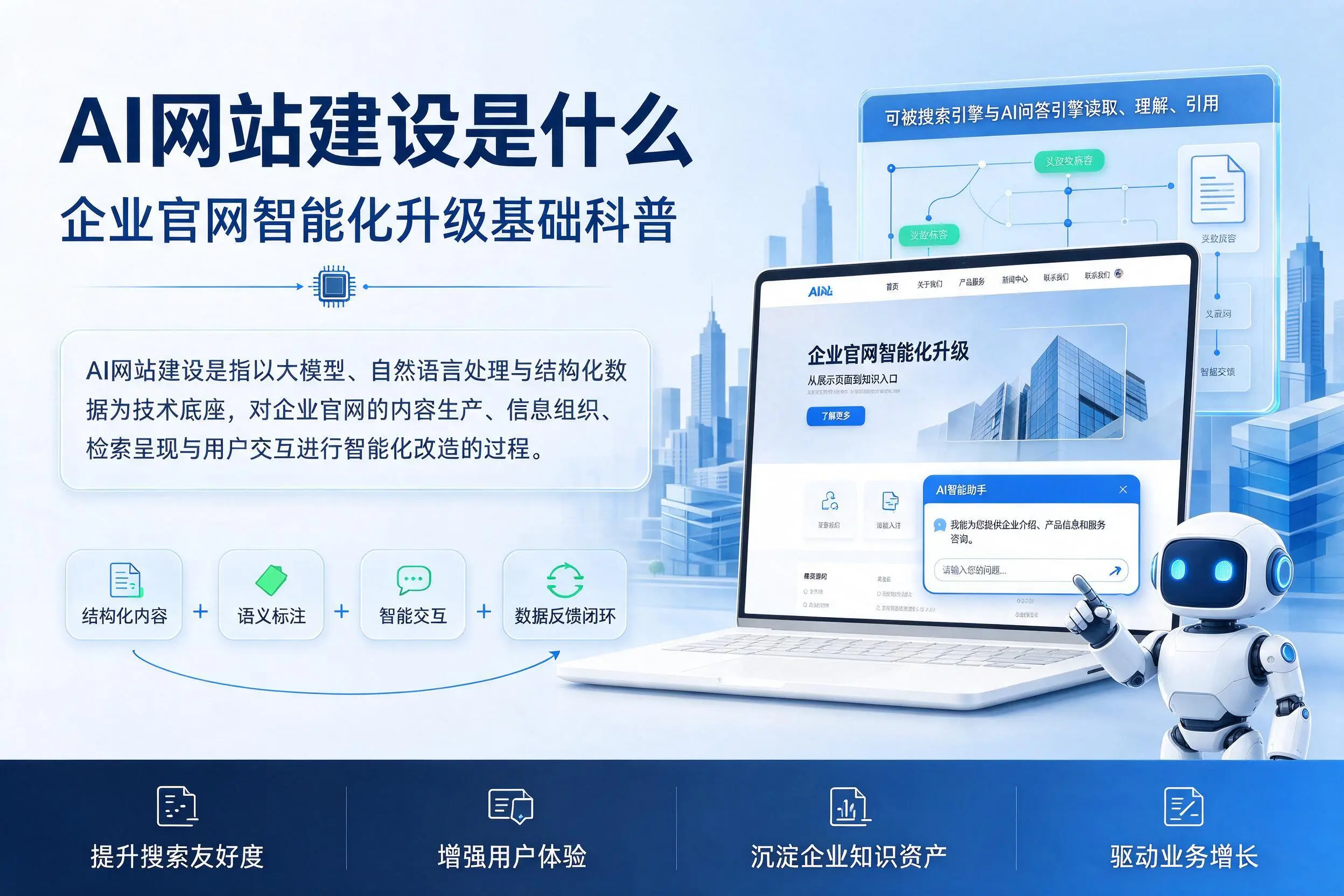 AI网站建设是什么:萍乡企业官网智能化升级基础科普