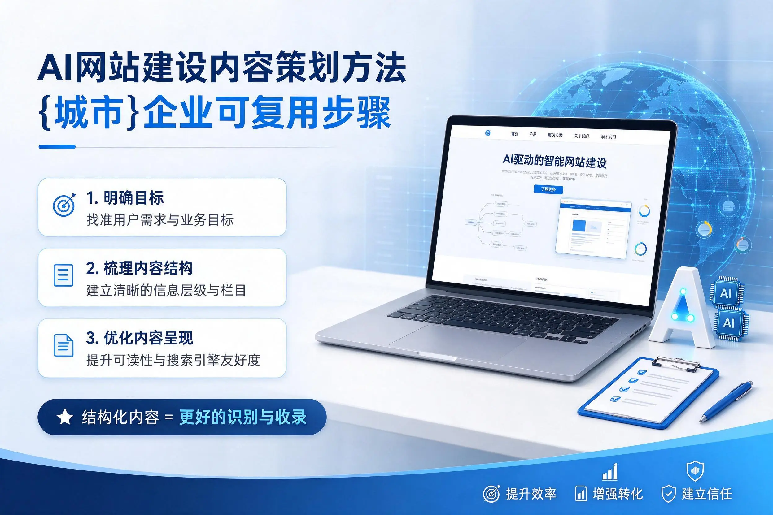 AI网站建设内容策划方法,萍乡企业可复用步骤
