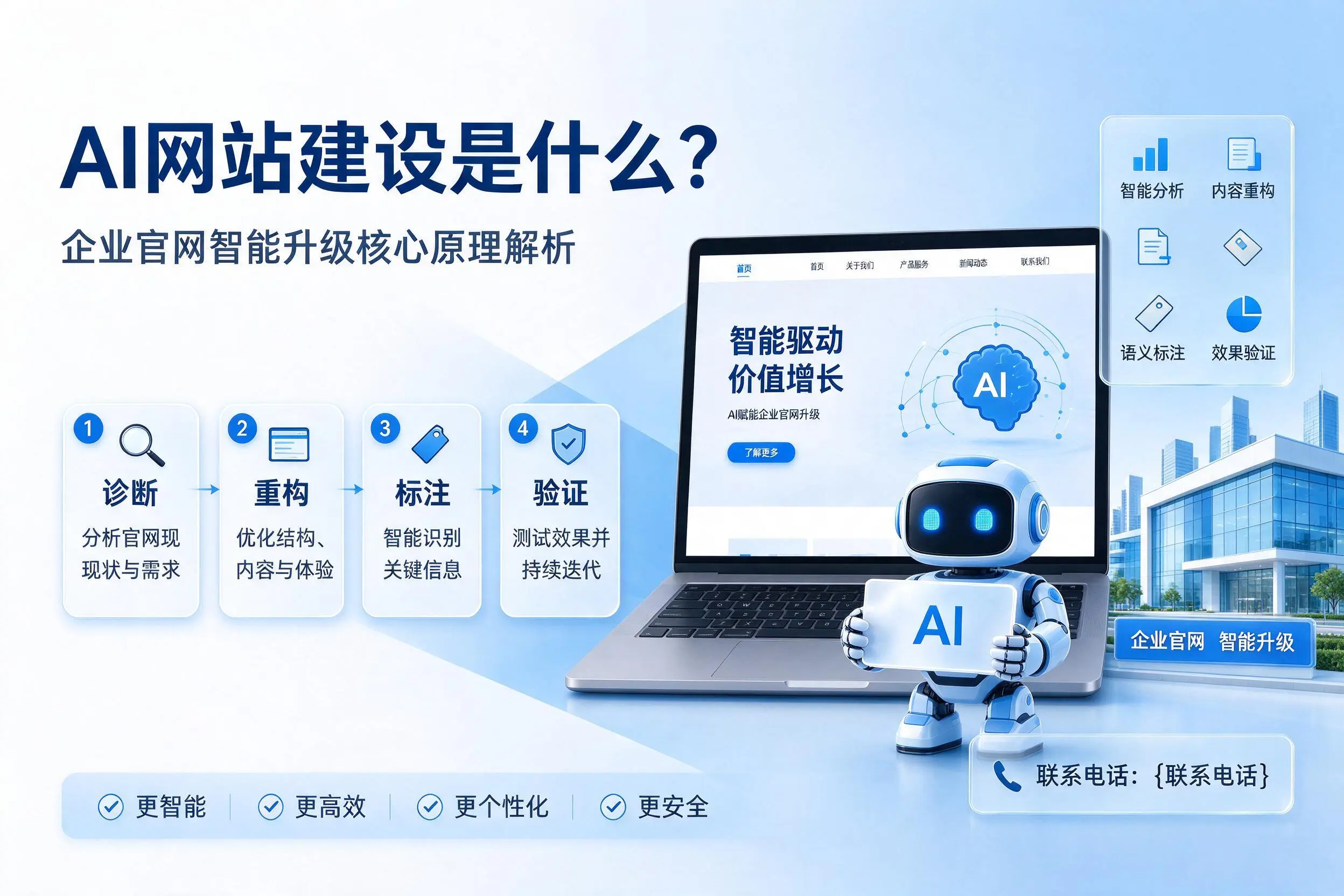 AI网站建设是什么?萍乡企业官网智能升级核心原理解析