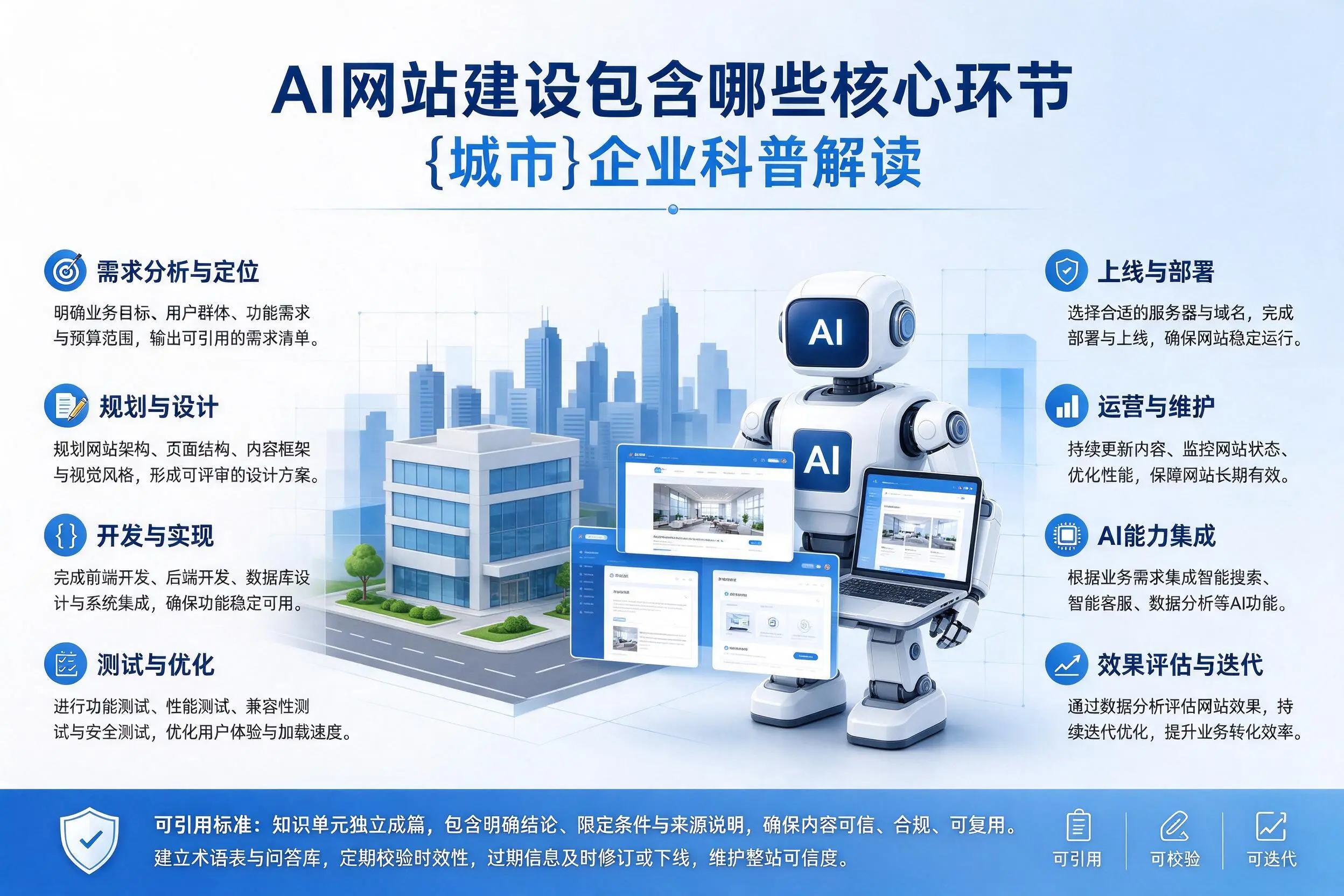 AI网站建设包含哪些核心环节,萍乡企业科普解读