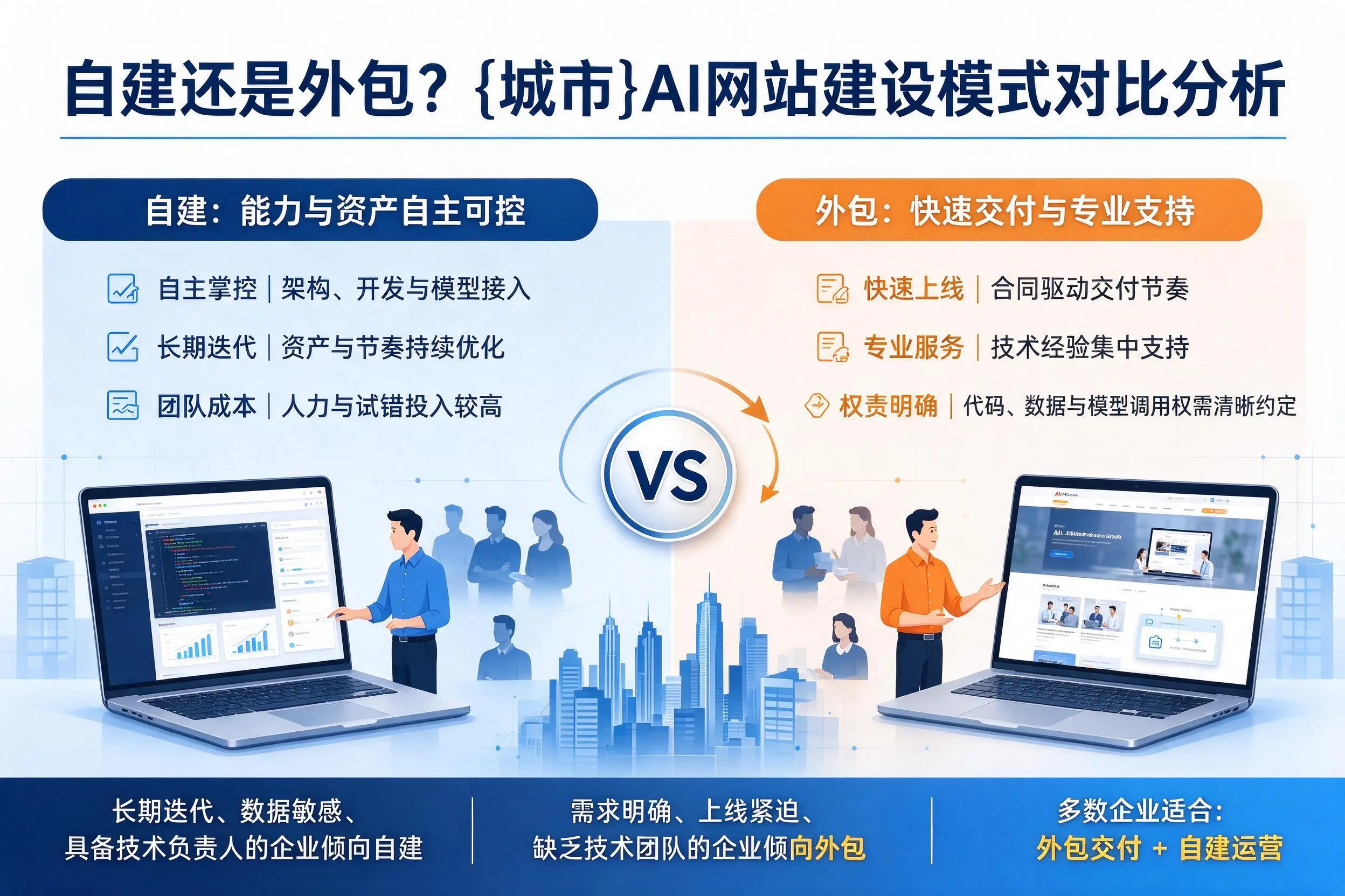 自建还是外包？萍乡AI网站建设模式对比分析