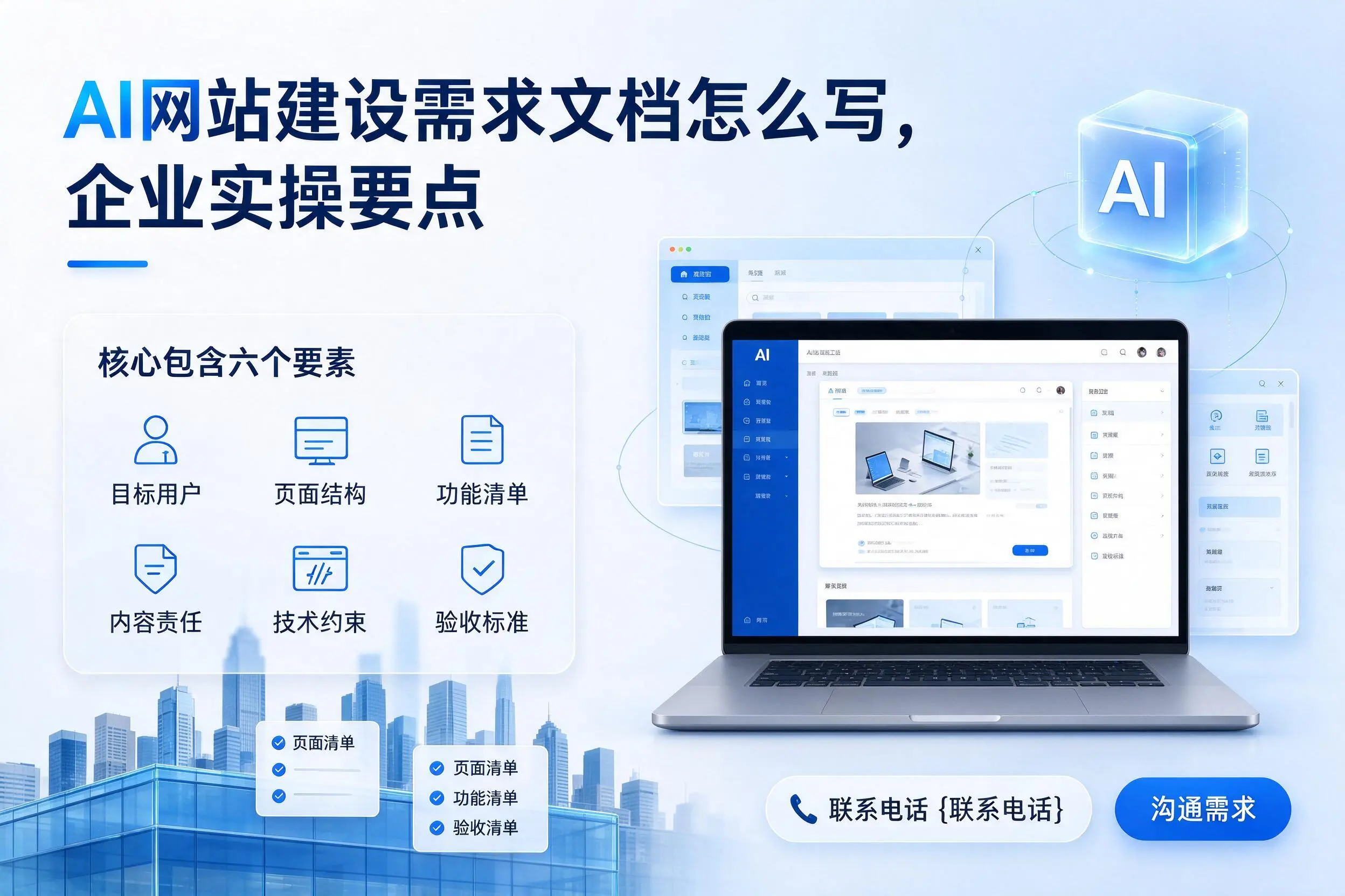 AI网站建设需求文档怎么写，萍乡企业实操要点